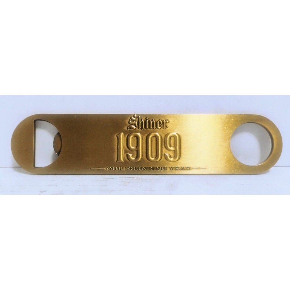 SHINER GOLD 1909 FOUNDING YEAR 7” METAL BOTTLE OPENER
